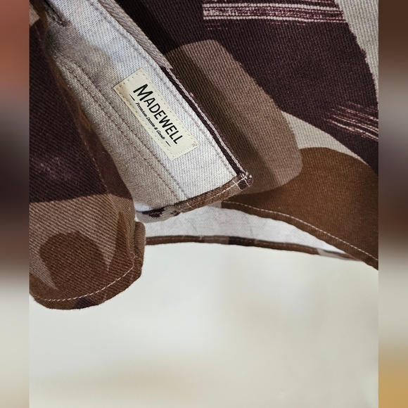 Madewell Men's Workshirt In Brushstroke camo Size Medium 100% Cotton - Picture 10 of 13